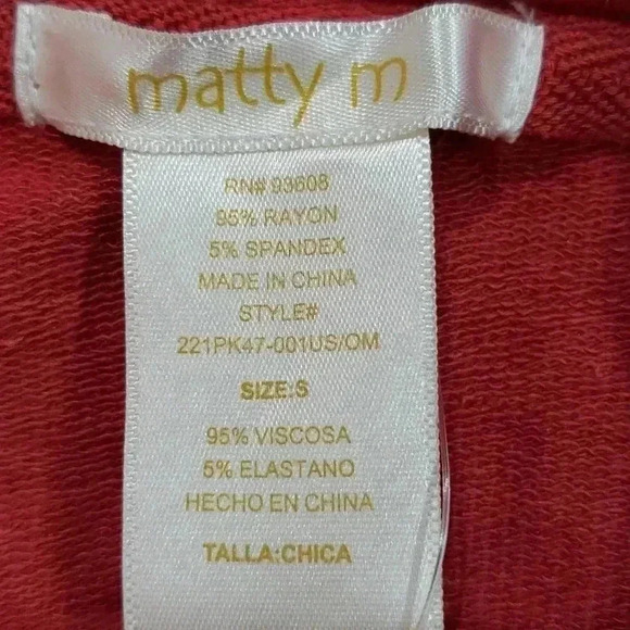 Matty m French Terry Roll Cuff Tee Size S - Picture 3 of 5